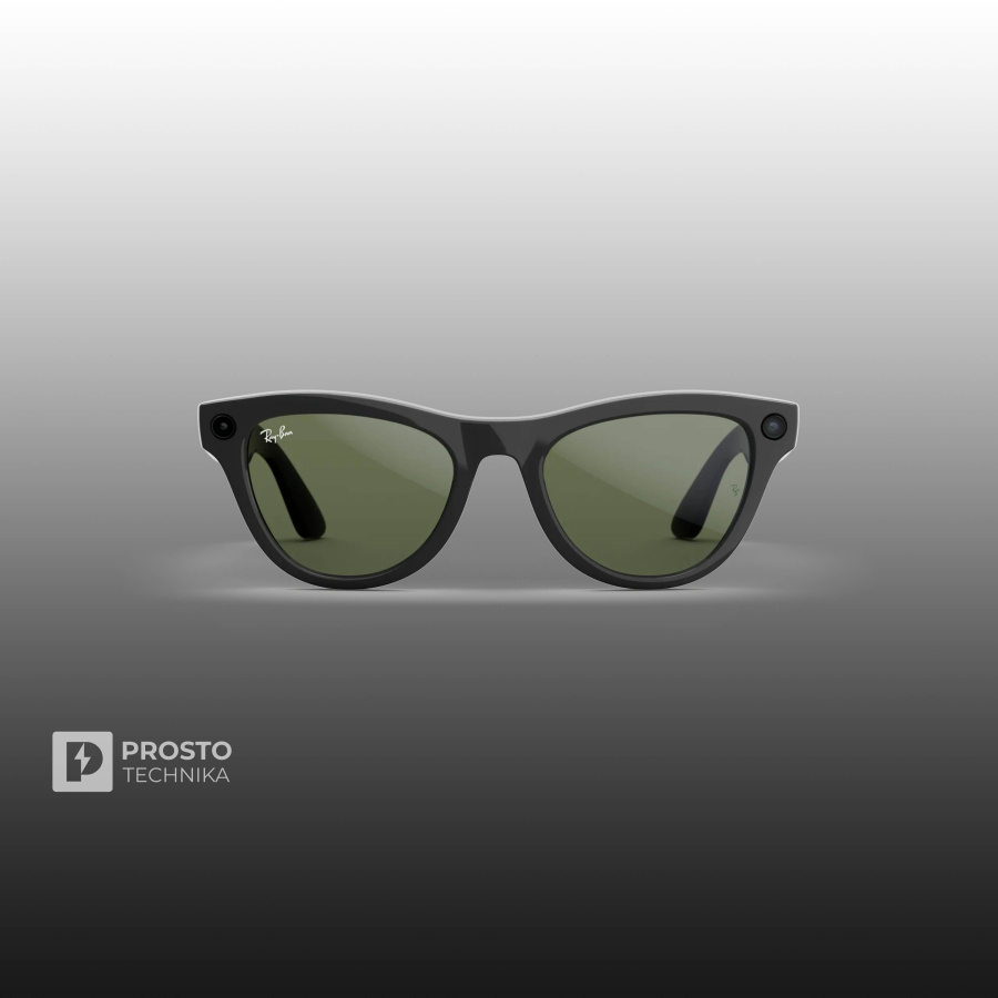 Ray-Ban Skyler (Gen 1) Глянцевый Чёрный с Зелёными линзами